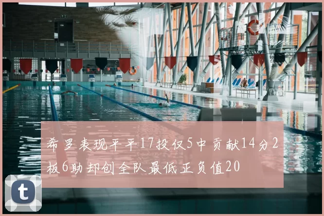 希罗表现平平17投仅5中贡献14分2板6助却创全队最低正负值20