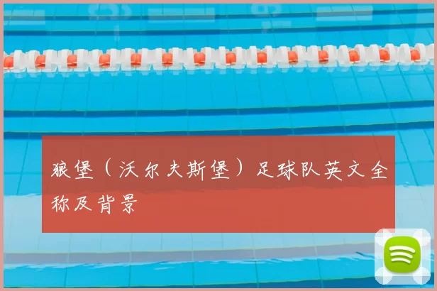 狼堡（沃尔夫斯堡）足球队英文全称及背景